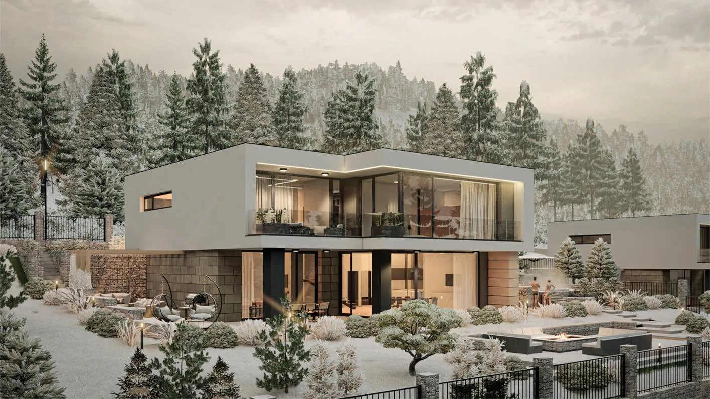 Луксозен дом в планината с иновативен дизайн