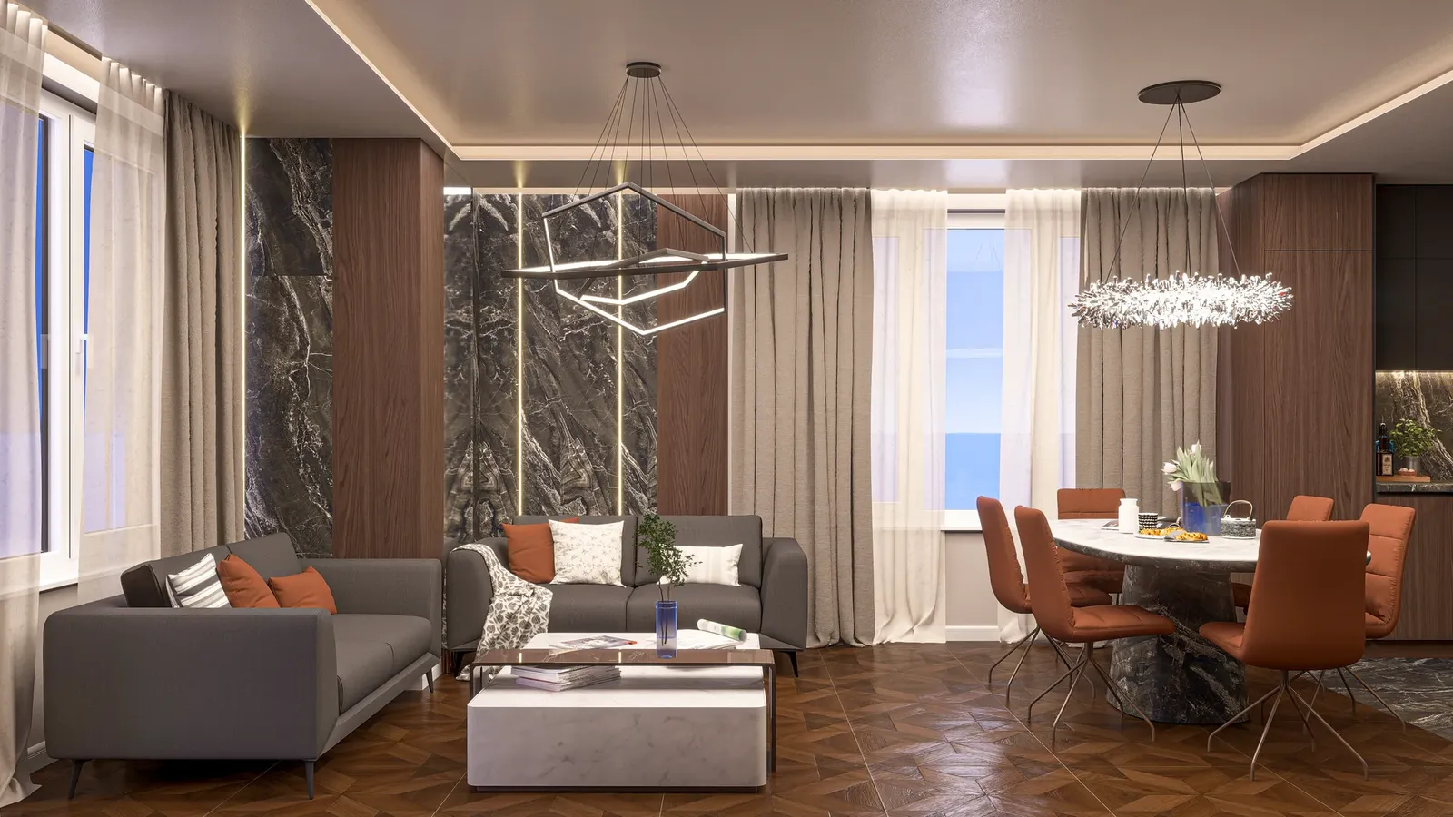 Overall view of the living room