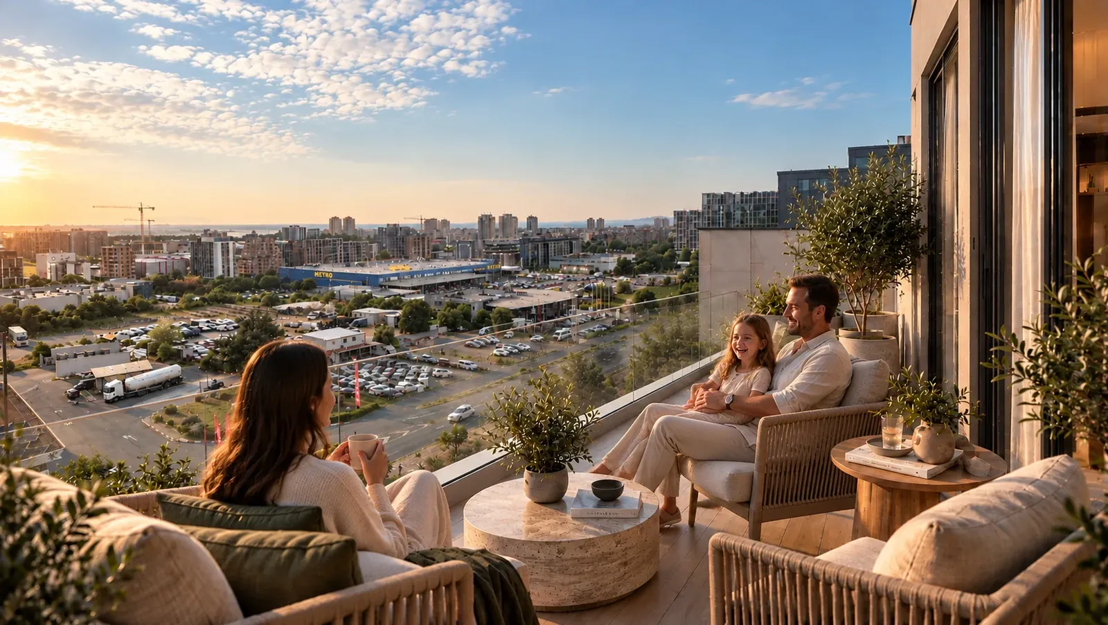 The large terrace as an extension of the home – family time outdoors