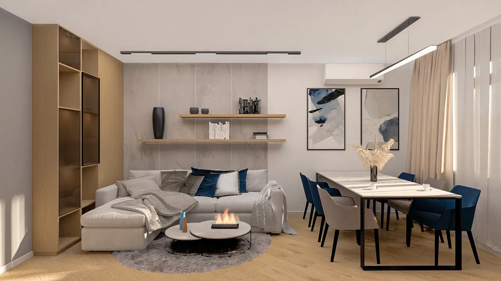 One-bedroom apartment interior, Sofia