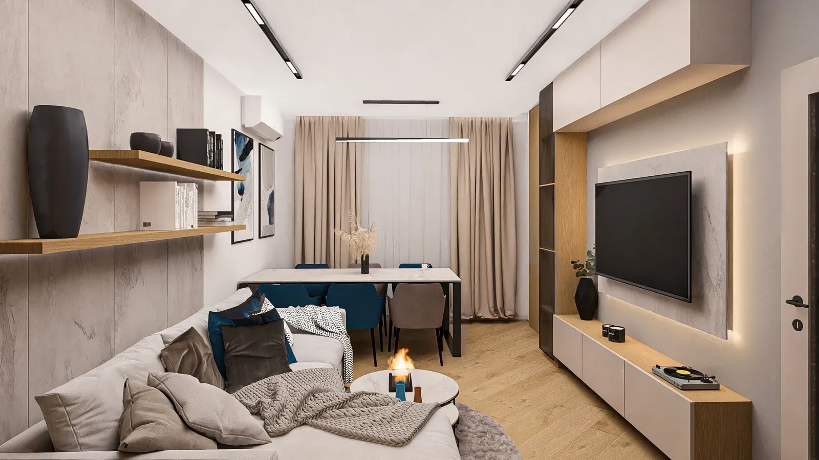 One-bedroom apartment interior, Sofia