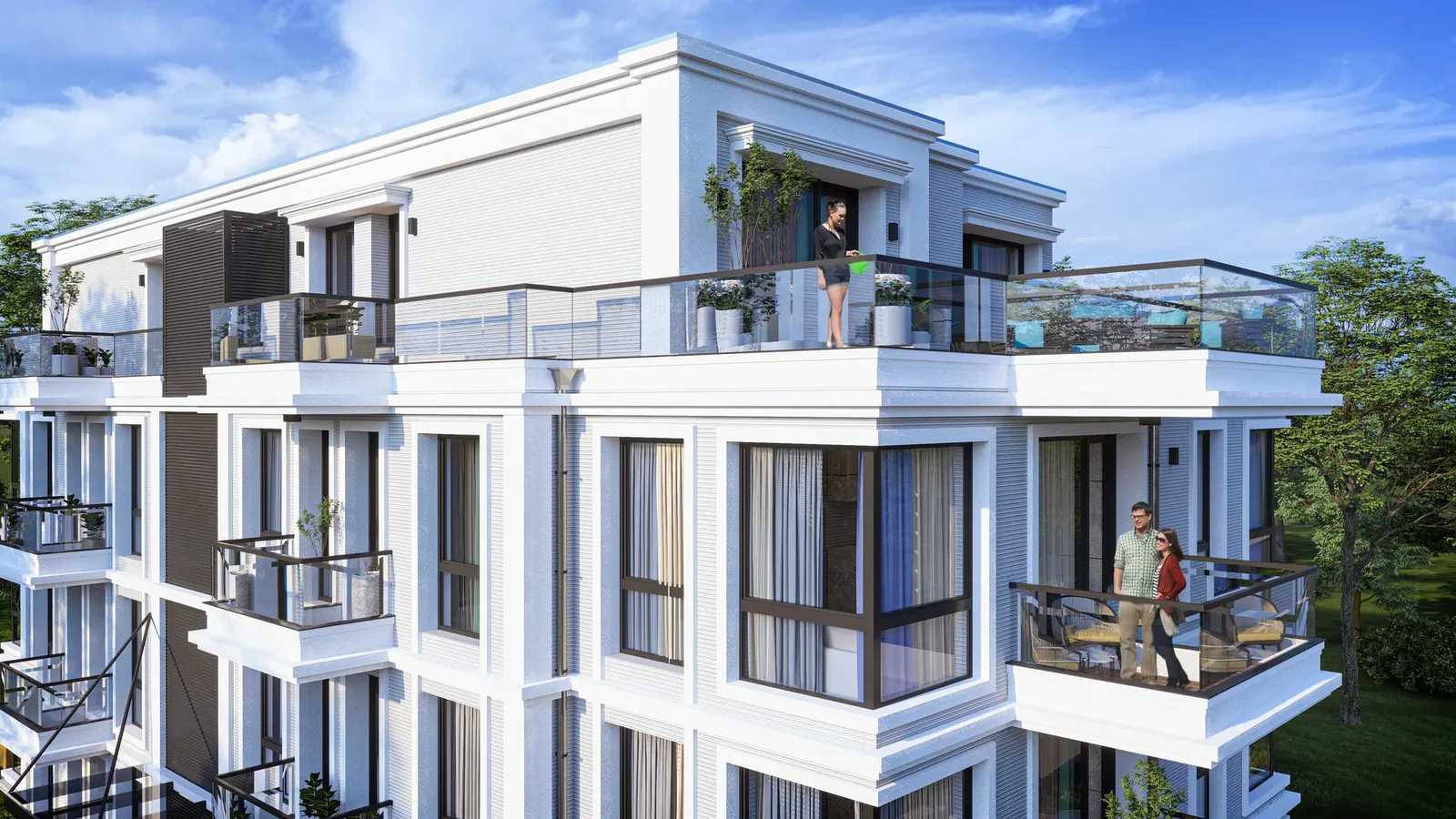 Top floor with a large terrace