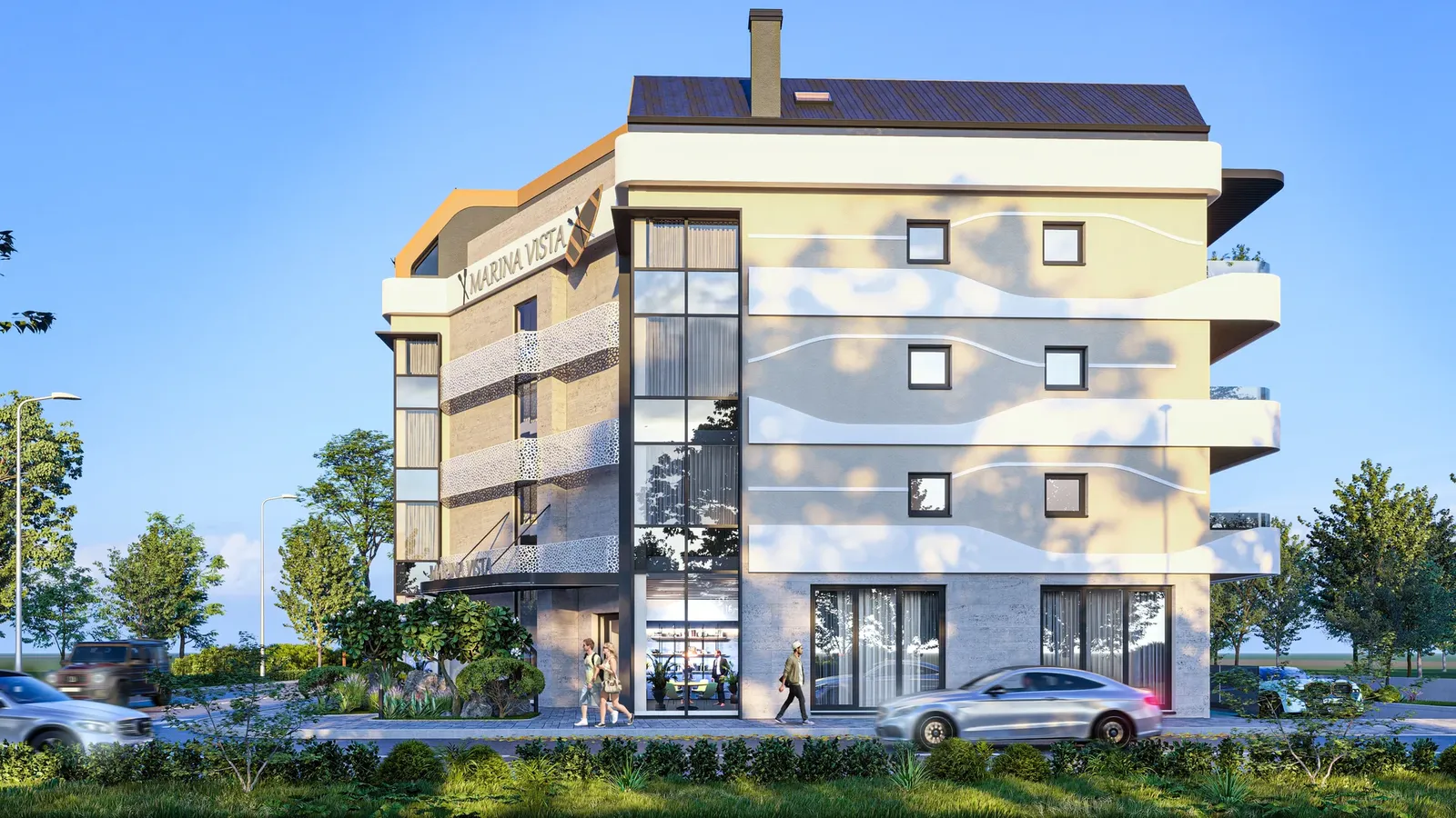 The side facade