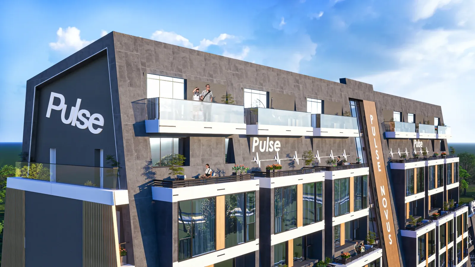 Upper floors with terraces