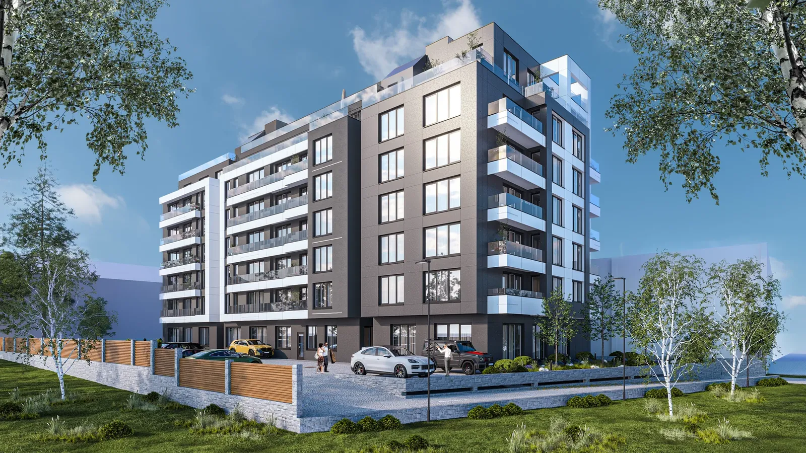 Residential building in Lyulin 6, Sofia – 3D visualisation