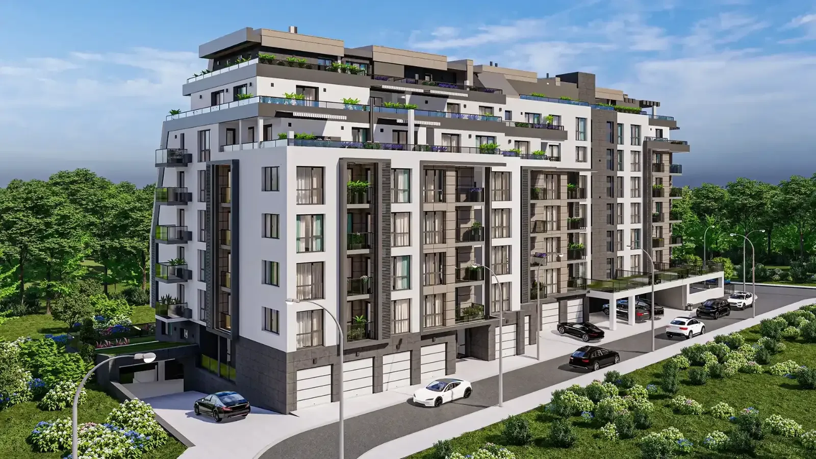 Residential building with shops and parking, Stara Zagora