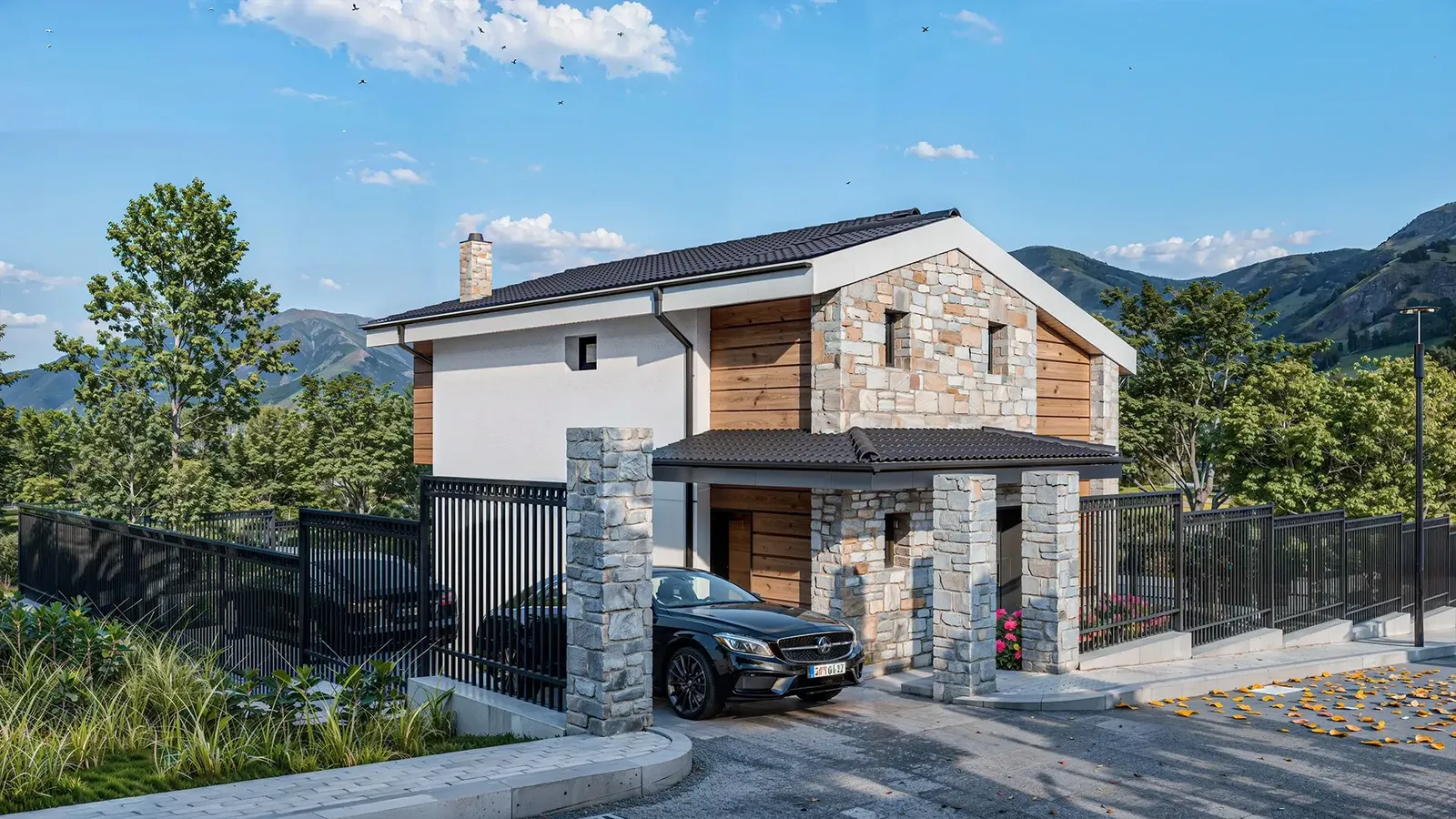 Two-storey house with a city view, Borilovo