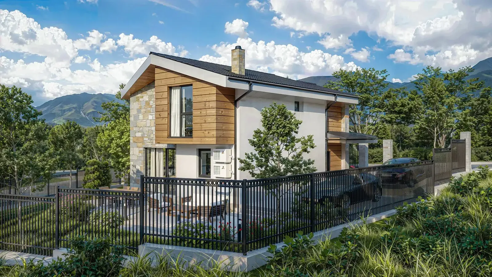 Two-storey house with a city view, Borilovo
