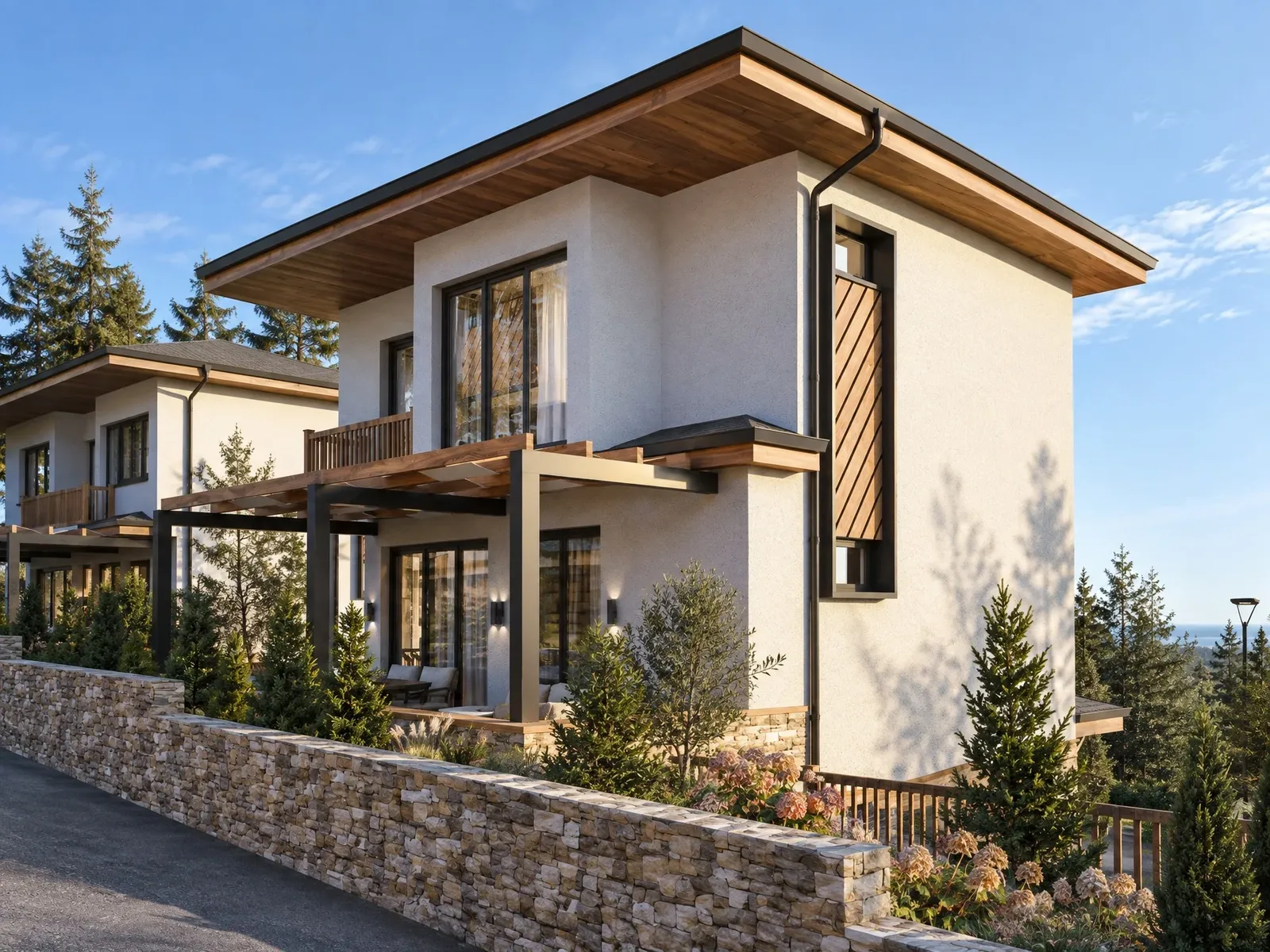 House with a terrace and mountain view