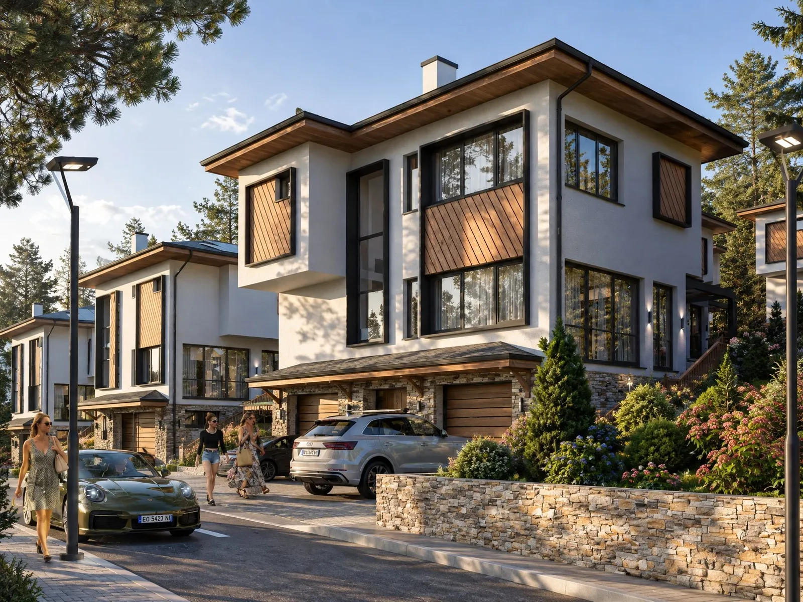 Corner house by day