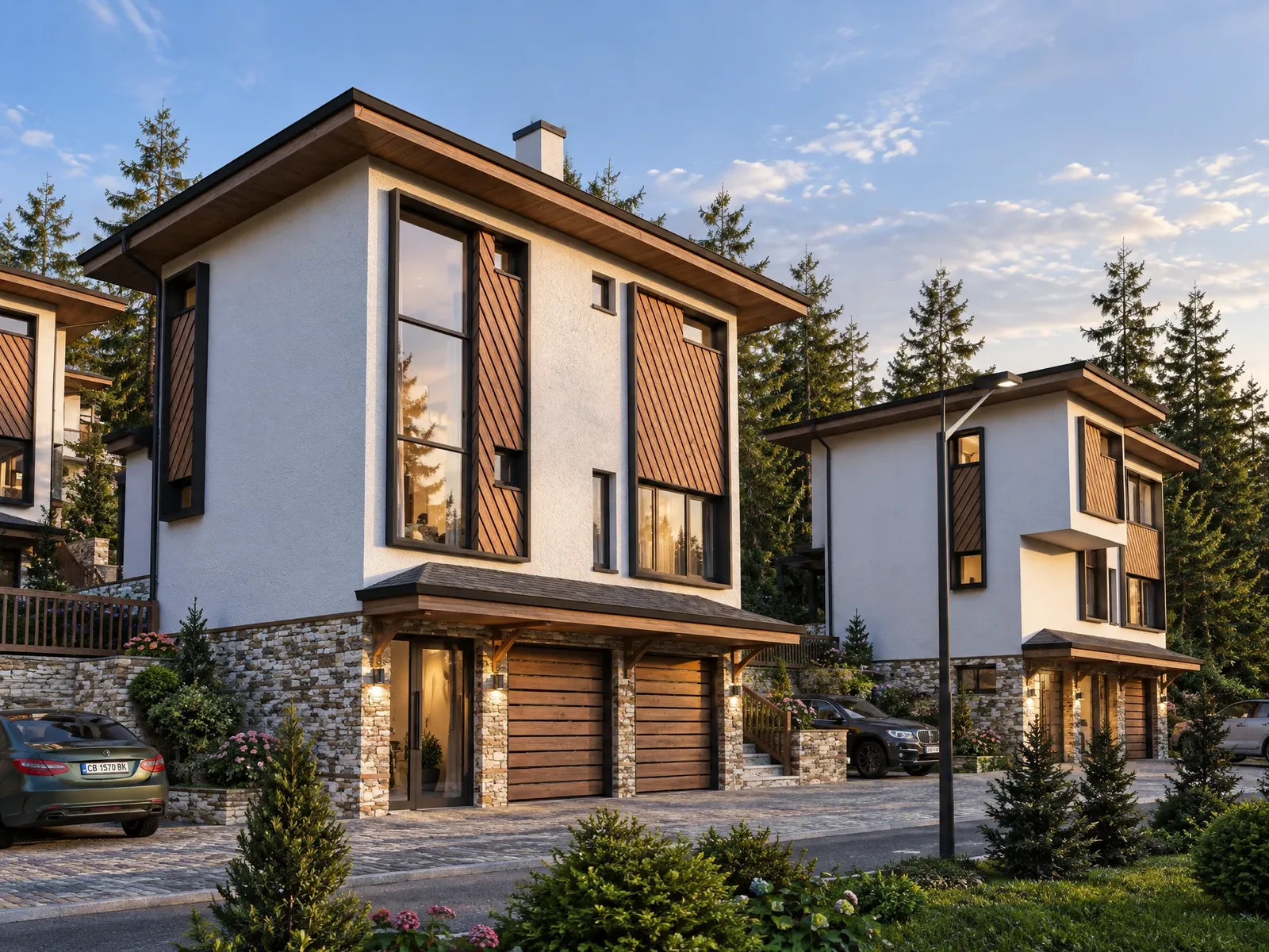 Two houses by day
