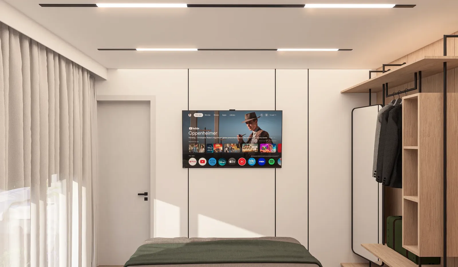The second bedroom and TV