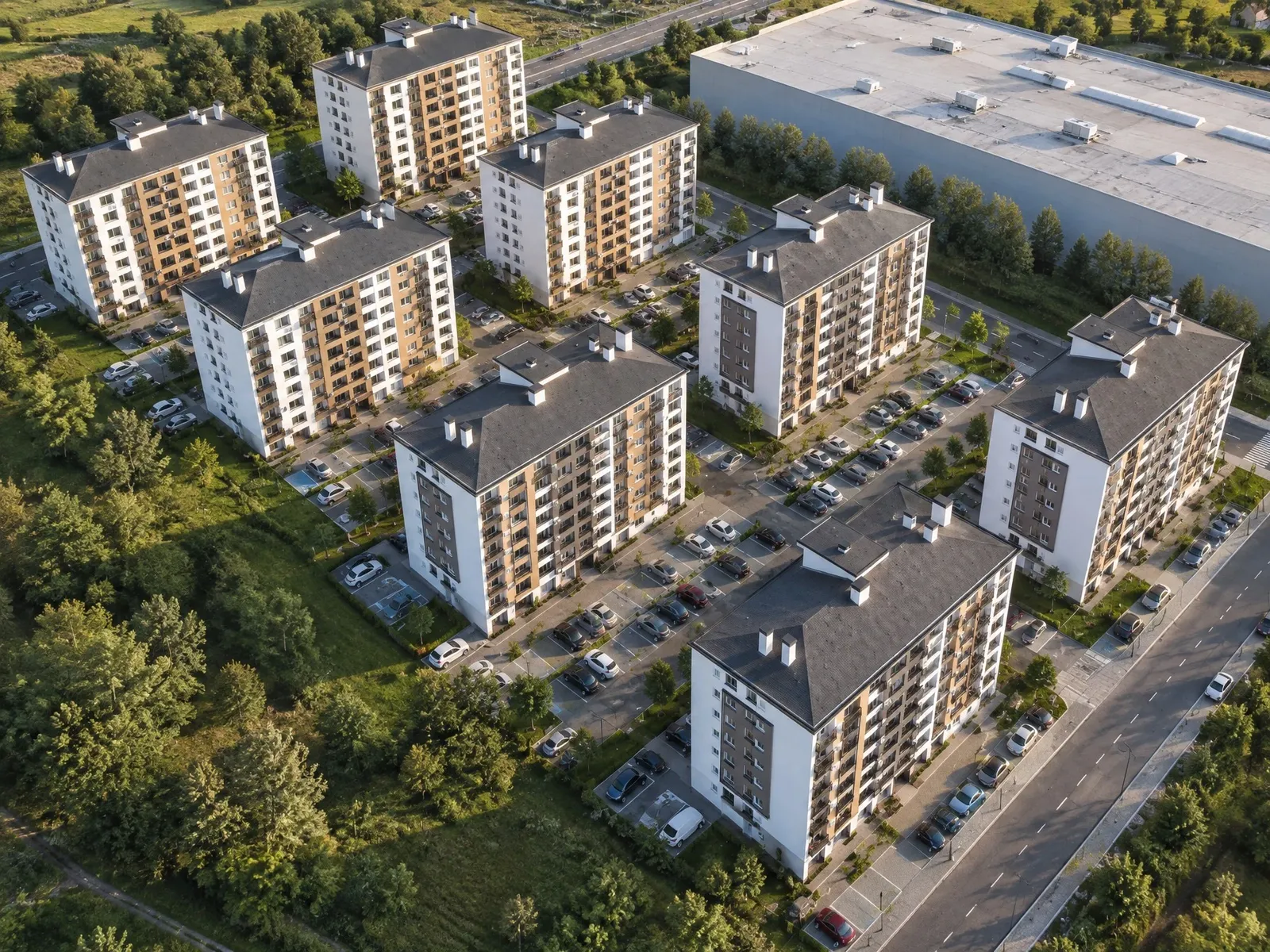 Aerial perspective of the complex