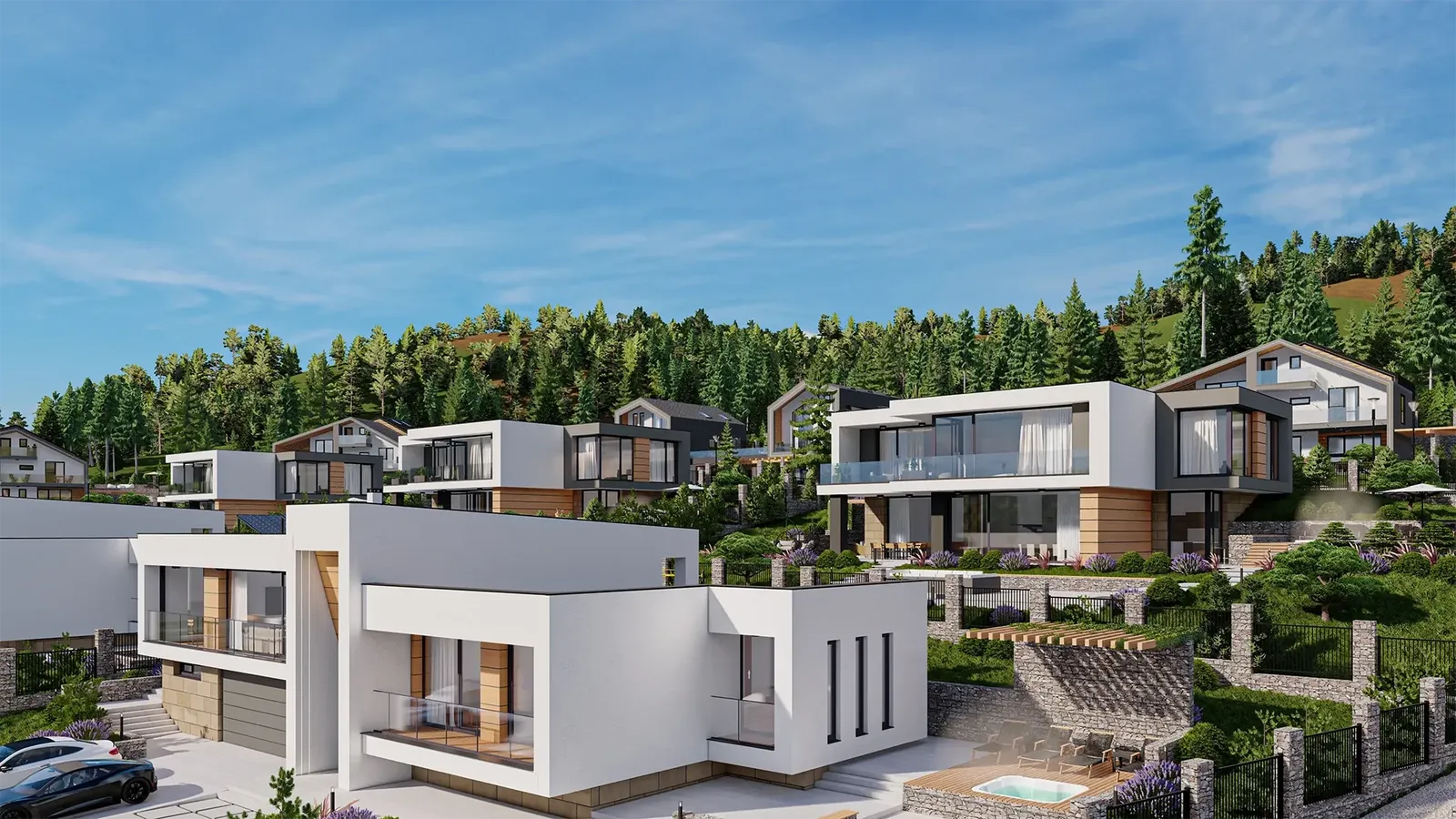 Complex with houses and an aparthotel, Zmeyovo